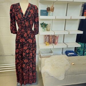 Surplice neckline dress